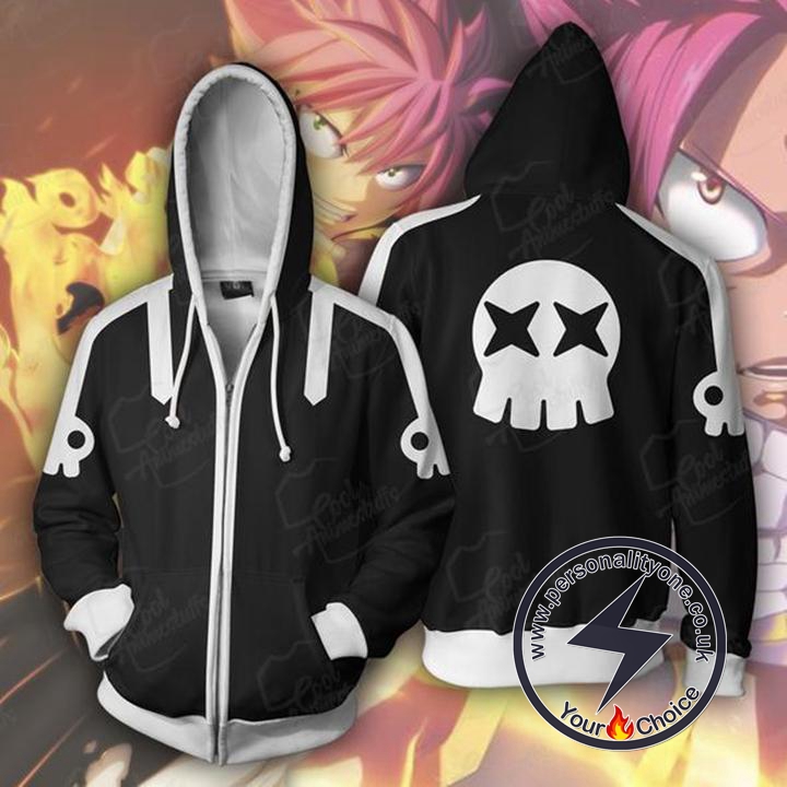 Fairy Tail Hoodies - Fairy Tail Natsu Dragnel Zip Up Hoodie Jacket